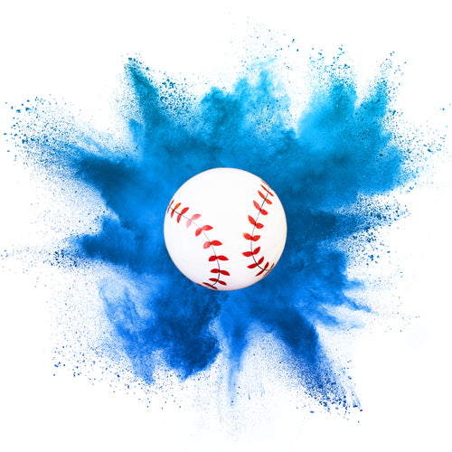 blue gender reveal baseball
