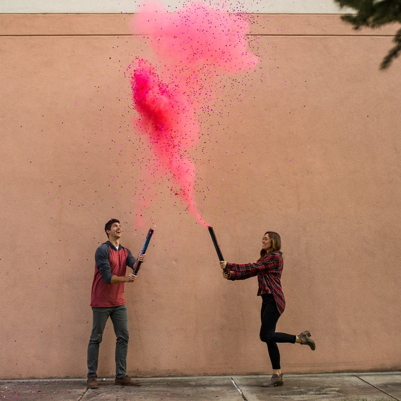 4 Pack XL Gender Reveal Powder & Confetti Cannons