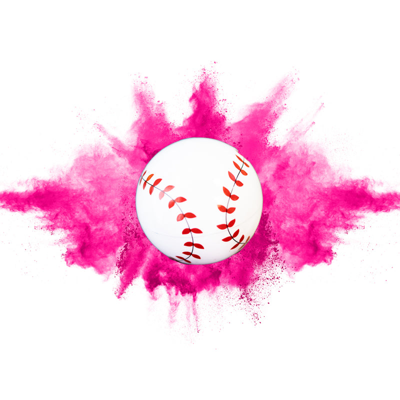 pink gender reveal baseball