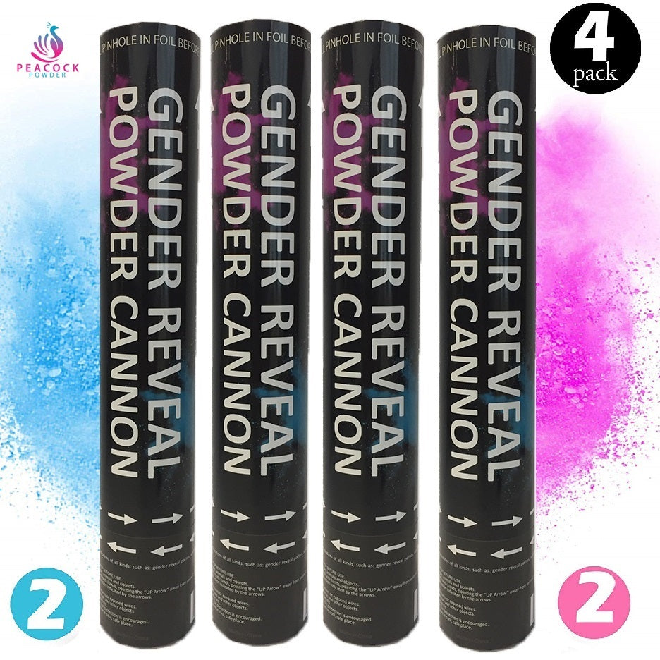 Gender Reveal Powder Cannons [4 Pack] – G. R. S.