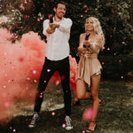 pink gender reveal confetti