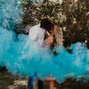 blue gender reveal smoke bomb